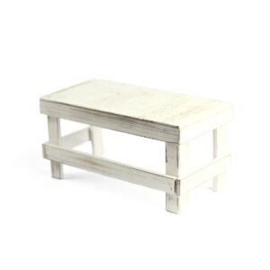 Banquinho / suporte de madeira Clean Cor 07 – Off white