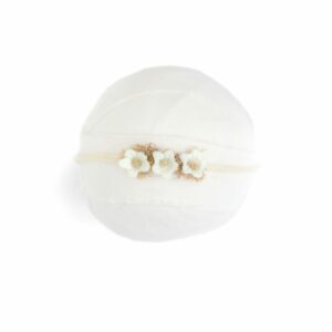 Headband flor - Modelo III Off white