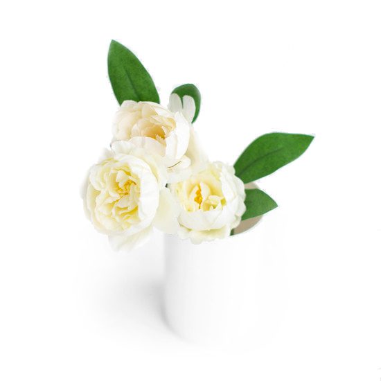 Arranjo floral dupla Peônia Branco