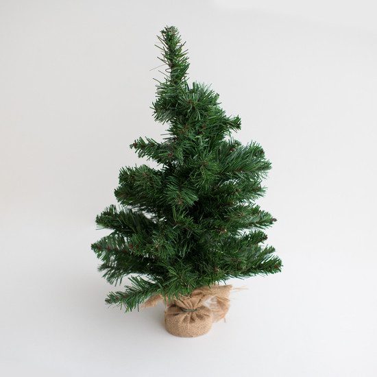 Mini árvore de natal dobrável Juta verde 60 cm