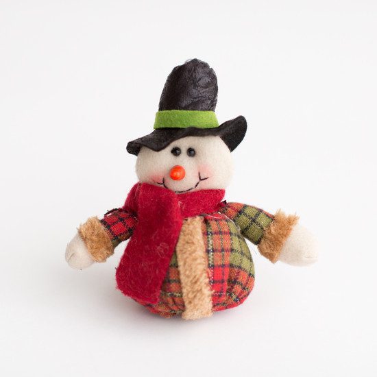 Boneco de neve de pelúcia Mini Vermelho