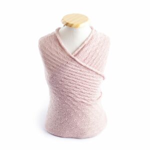 Wrap texturizado de lã Rosa